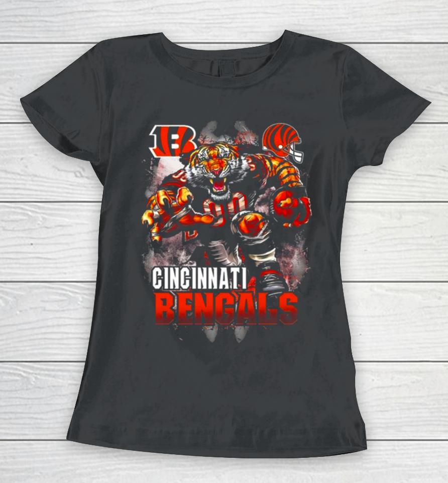 Cincinnati Bengals Football Mascot 2023 Vintage Women T-Shirt