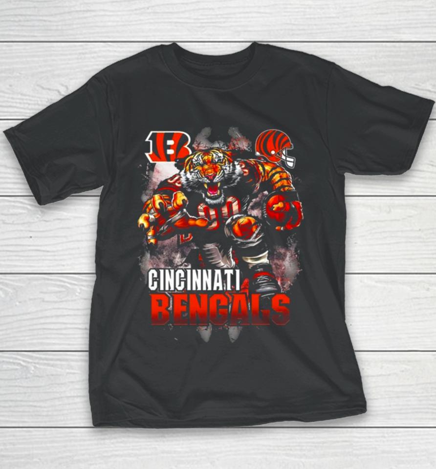Cincinnati Bengals Football Mascot 2023 Vintage Youth T-Shirt
