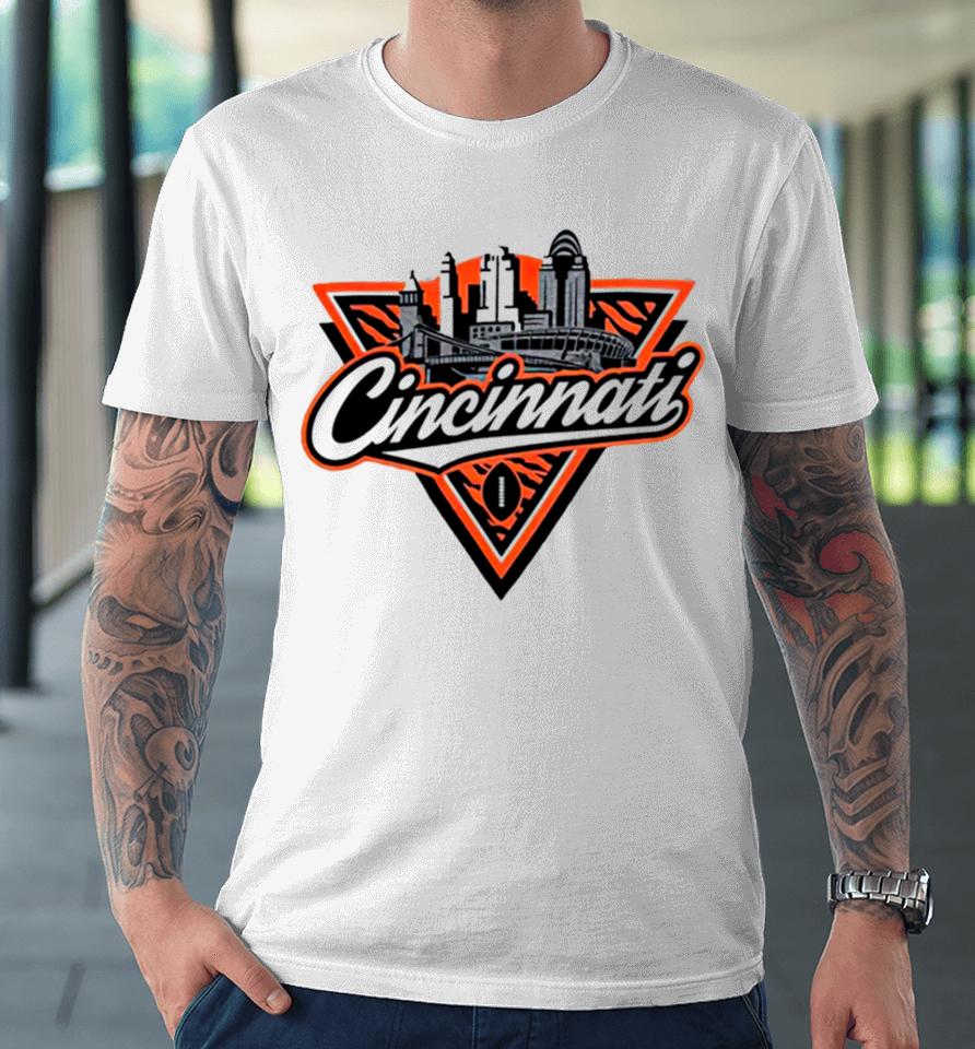Cincinnati Bengals Football Skyline Premium T-Shirt