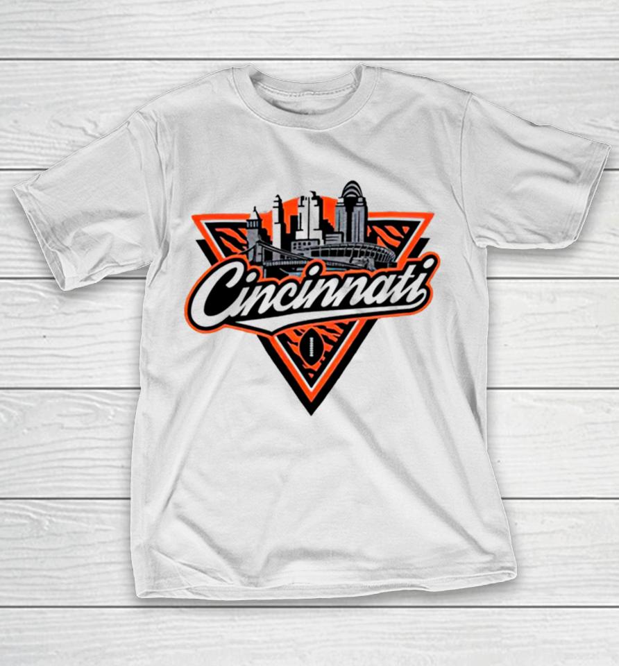 Cincinnati Bengals Football Skyline T-Shirt