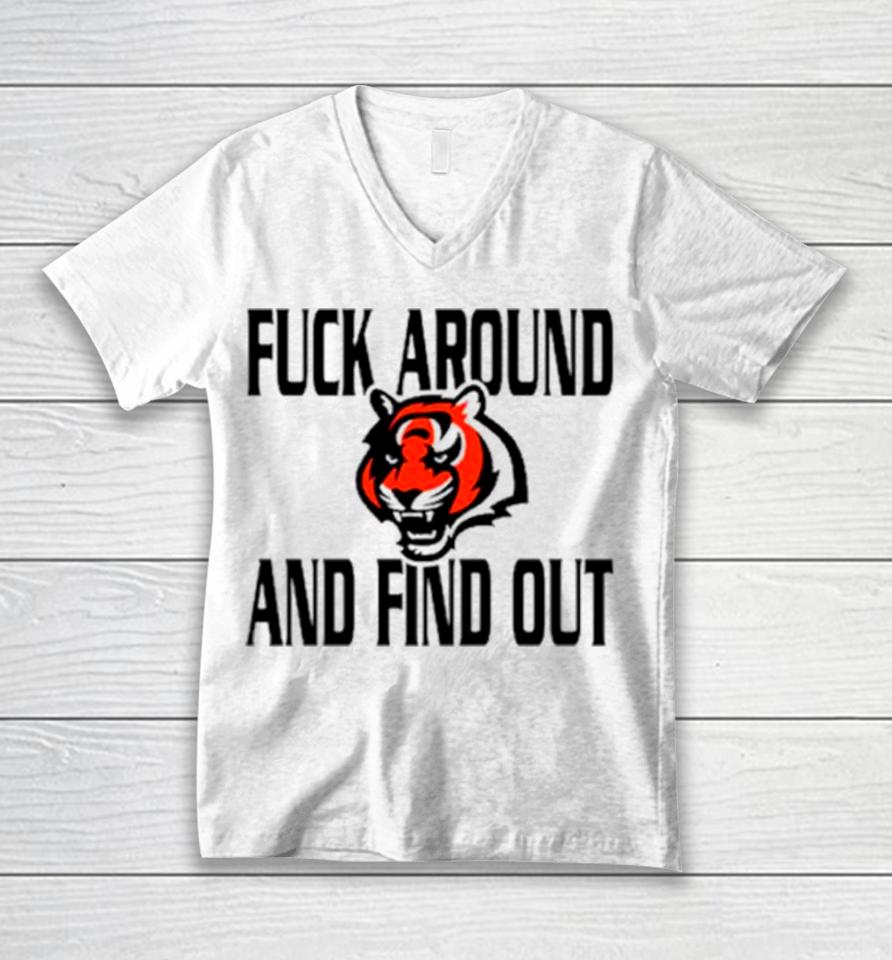 Cincinnati Bengals Fuck Around And Find Out Unisex V-Neck T-Shirt