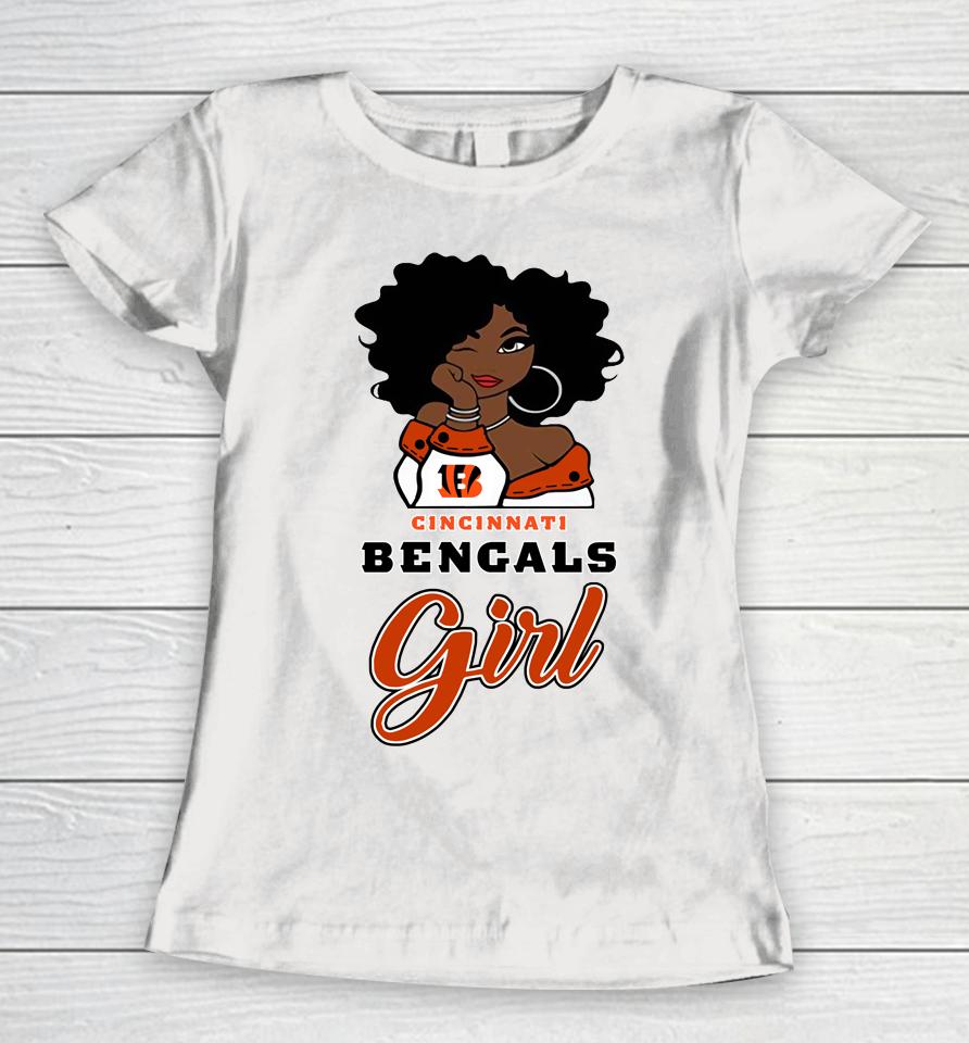 Cincinnati Bengals Girl Nfl Women T-Shirt