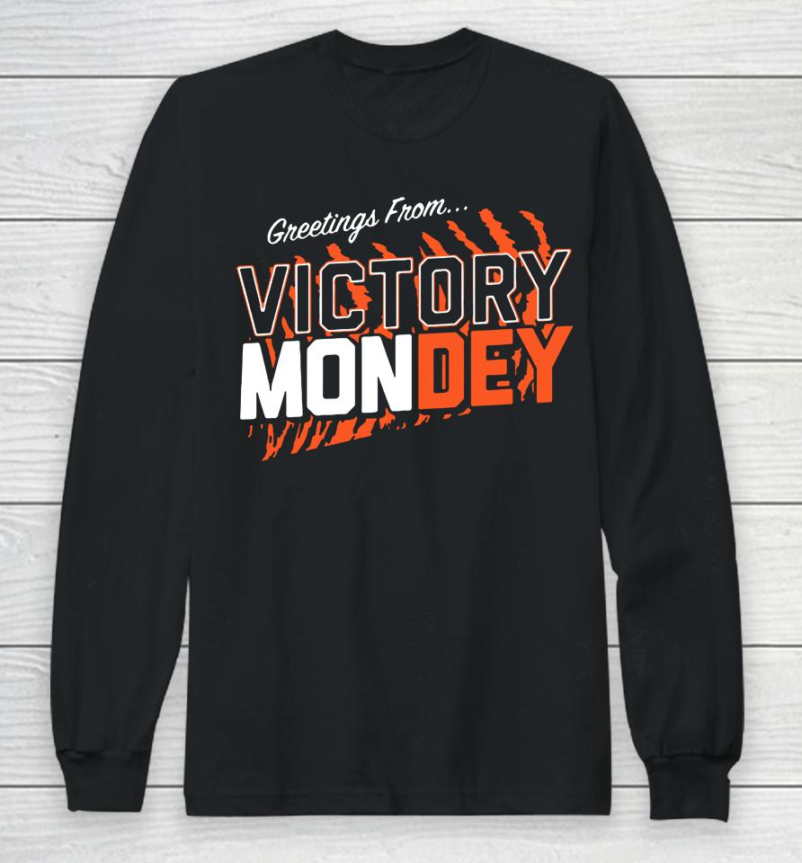 Cincinnati Bengals Greetings From Victory Mondey Long Sleeve T-Shirt