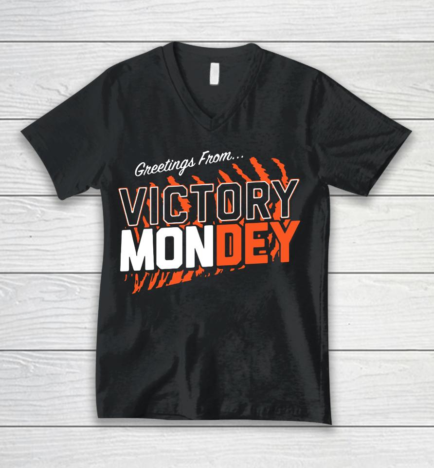 Cincinnati Bengals Greetings From Victory Mondey Unisex V-Neck T-Shirt