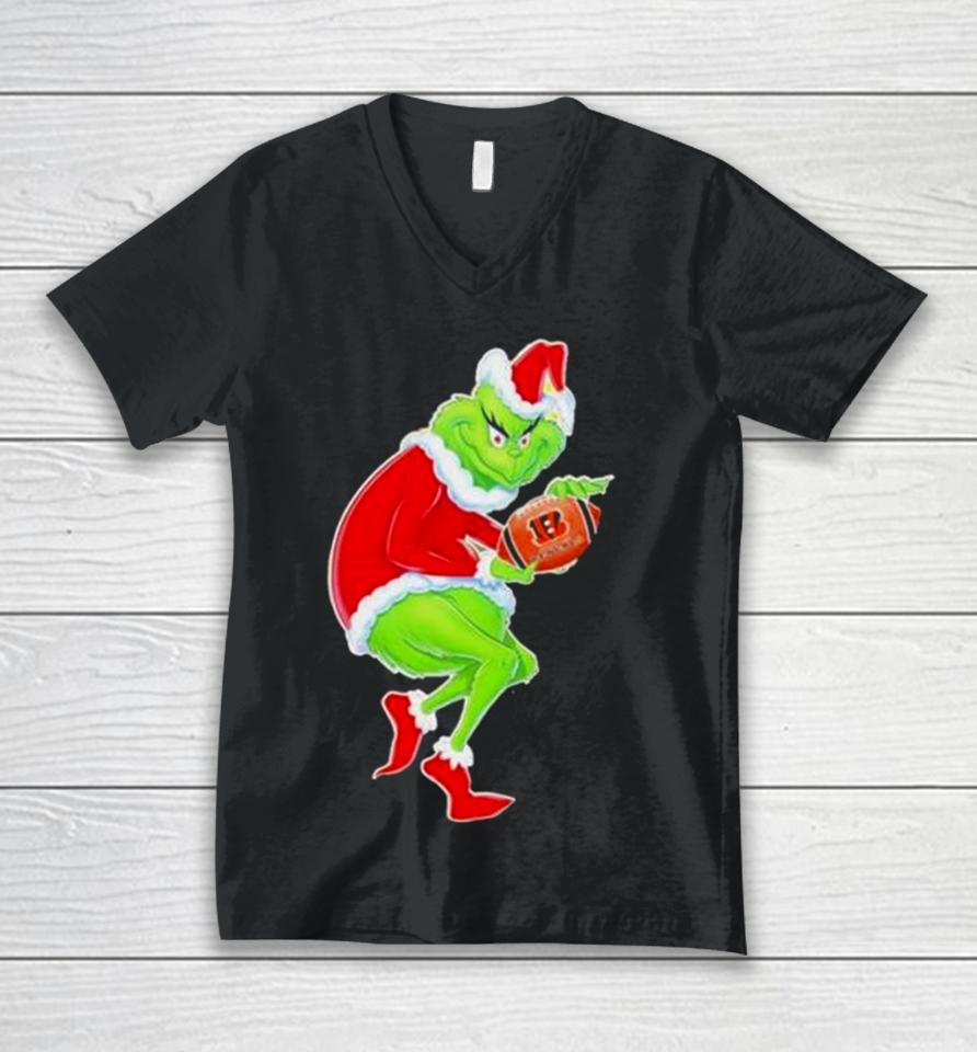 Cincinnati Bengals Grinch Merry Christmas 2023 Unisex V-Neck T-Shirt