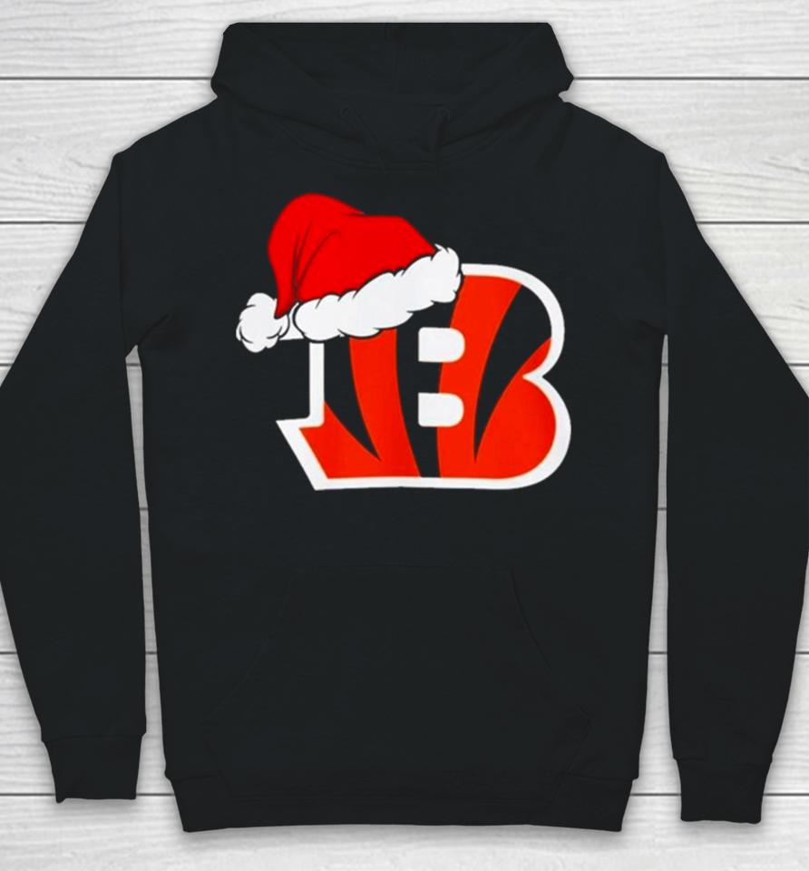 Cincinnati Bengals Logo Santa Hat Christmas 2023 Hoodie