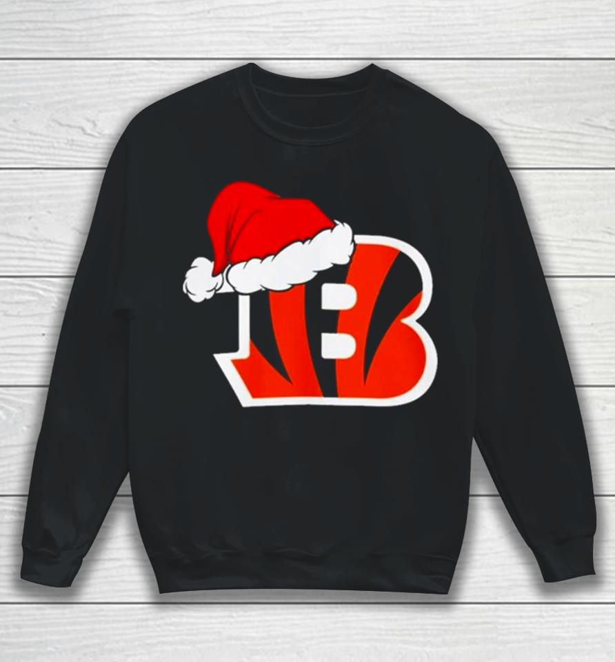 Cincinnati Bengals Logo Santa Hat Christmas 2023 Sweatshirt