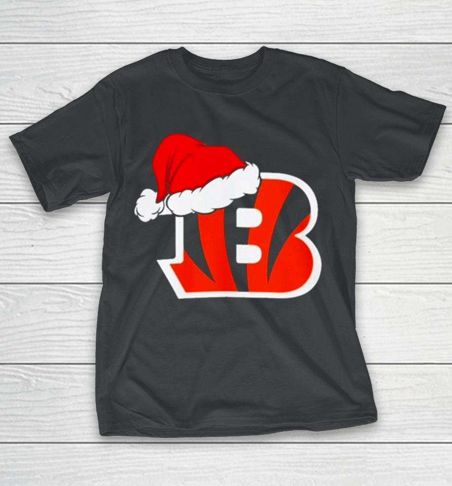 Cincinnati Bengals Logo Santa Hat Christmas 2023 T-Shirt