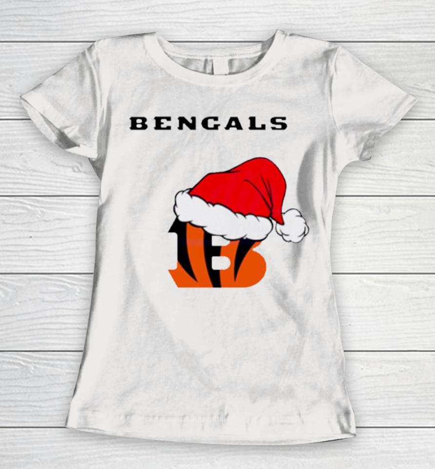 Cincinnati Bengals Nfl Christmas Logo 2023 Women T-Shirt