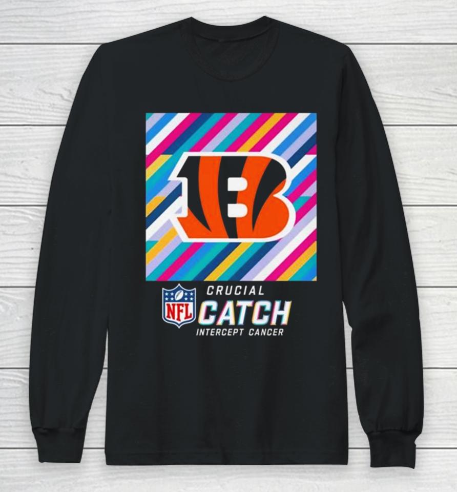 Cincinnati Bengals Nfl Crucial Catch Intercept Cancer Long Sleeve T-Shirt