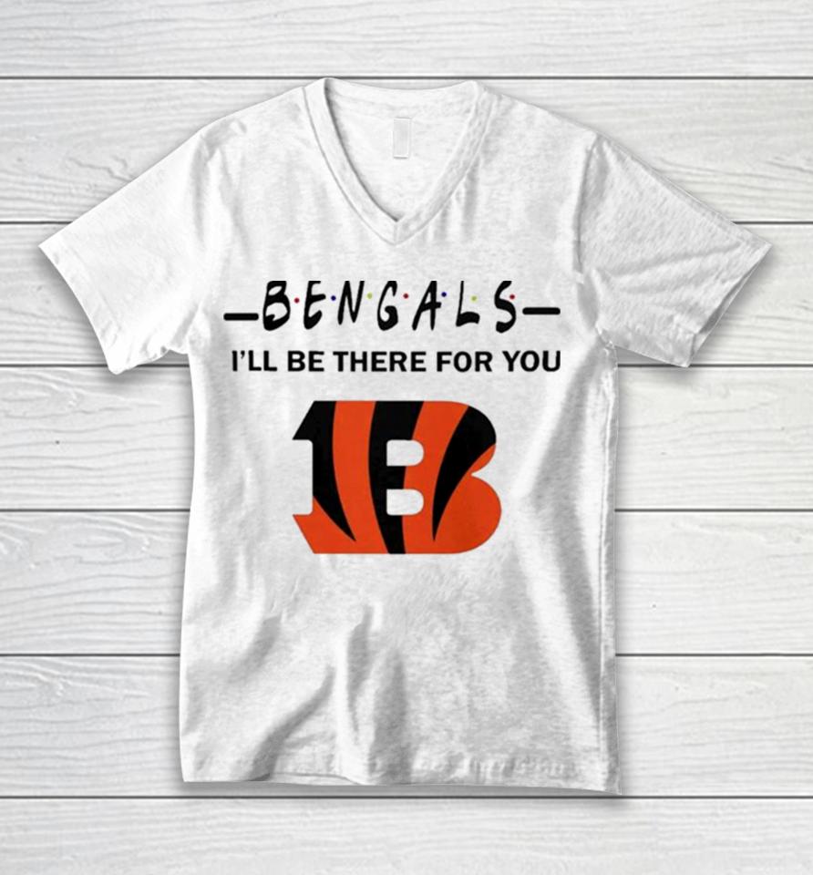 Cincinnati Bengals Nfl I’ll Be There For You Logo Unisex V-Neck T-Shirt