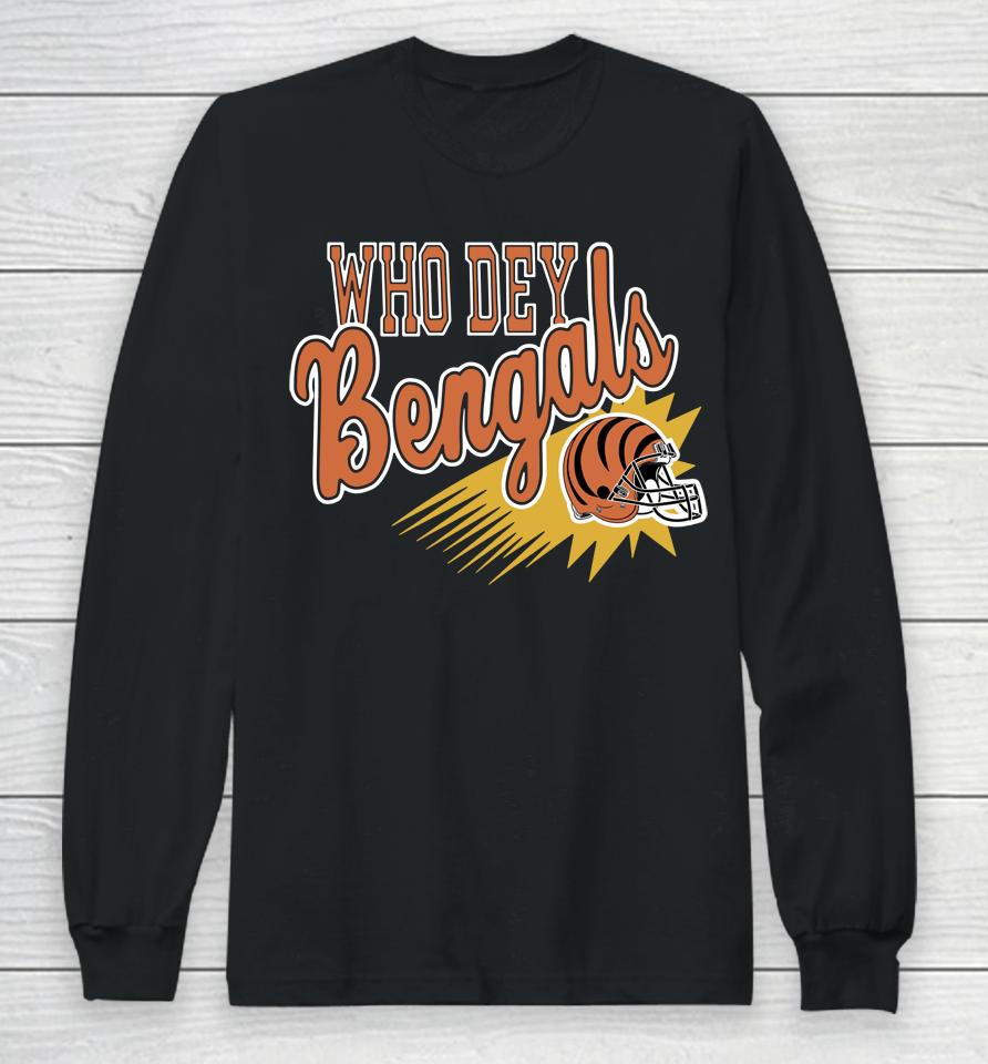 Cincinnati Bengals Who Dey Black Long Sleeve T-Shirt