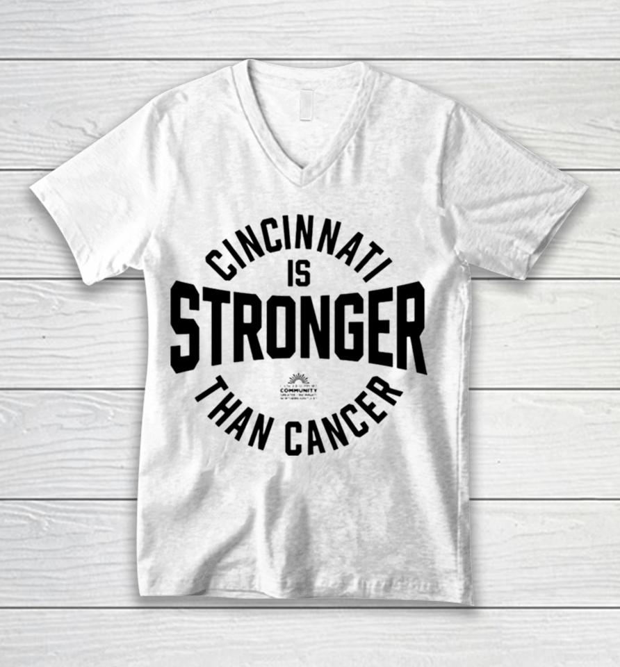 Cincinnati Is Stronger Than Cancer Unisex V-Neck T-Shirt
