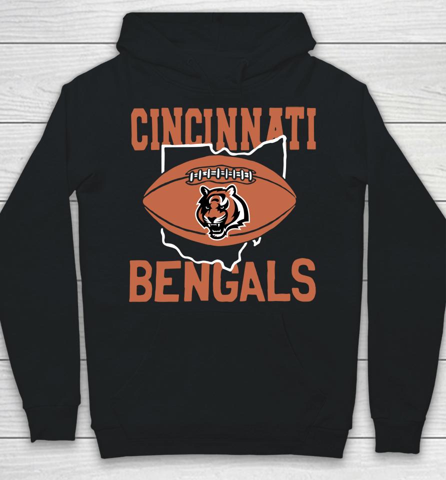Cincinnati Ohio Bengals Logo Homage Hoodie