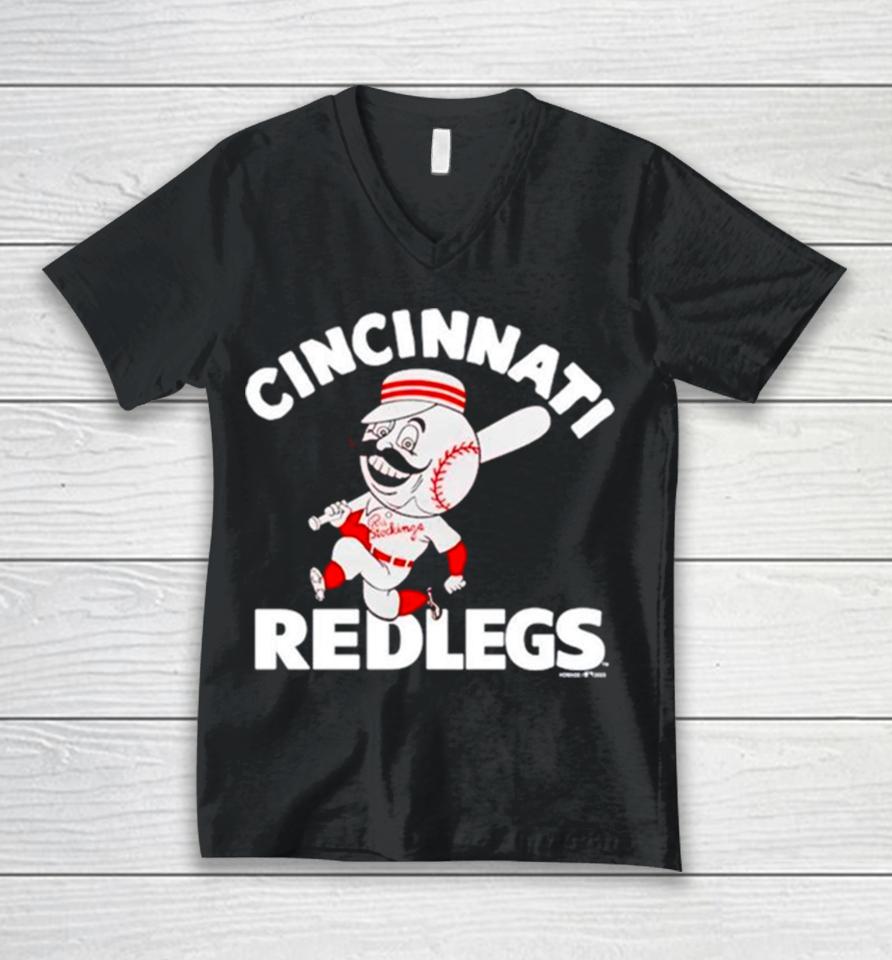 Cincinnati Redlegs Baseball Vintage Unisex V-Neck T-Shirt