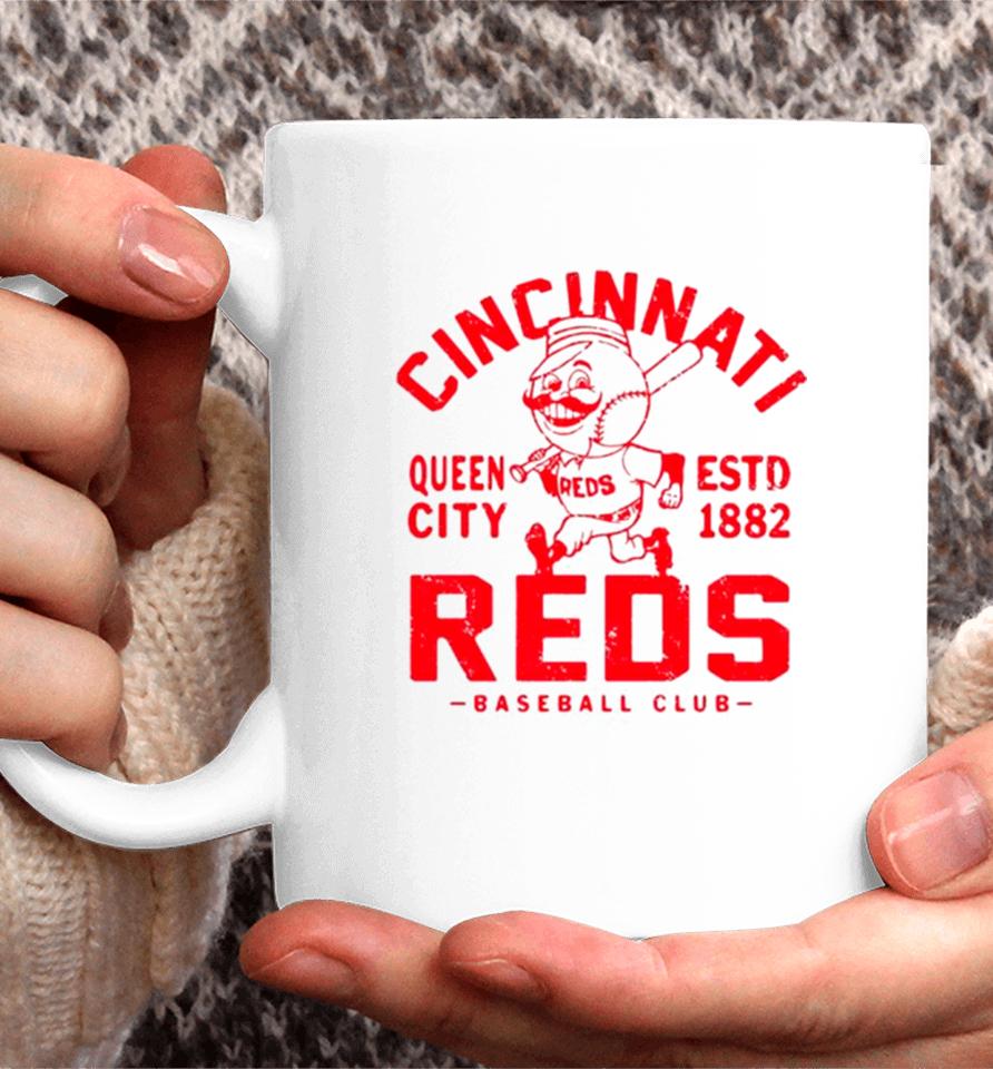 Cincinnati Reds Queen City Baseball Retro Coffee Mug