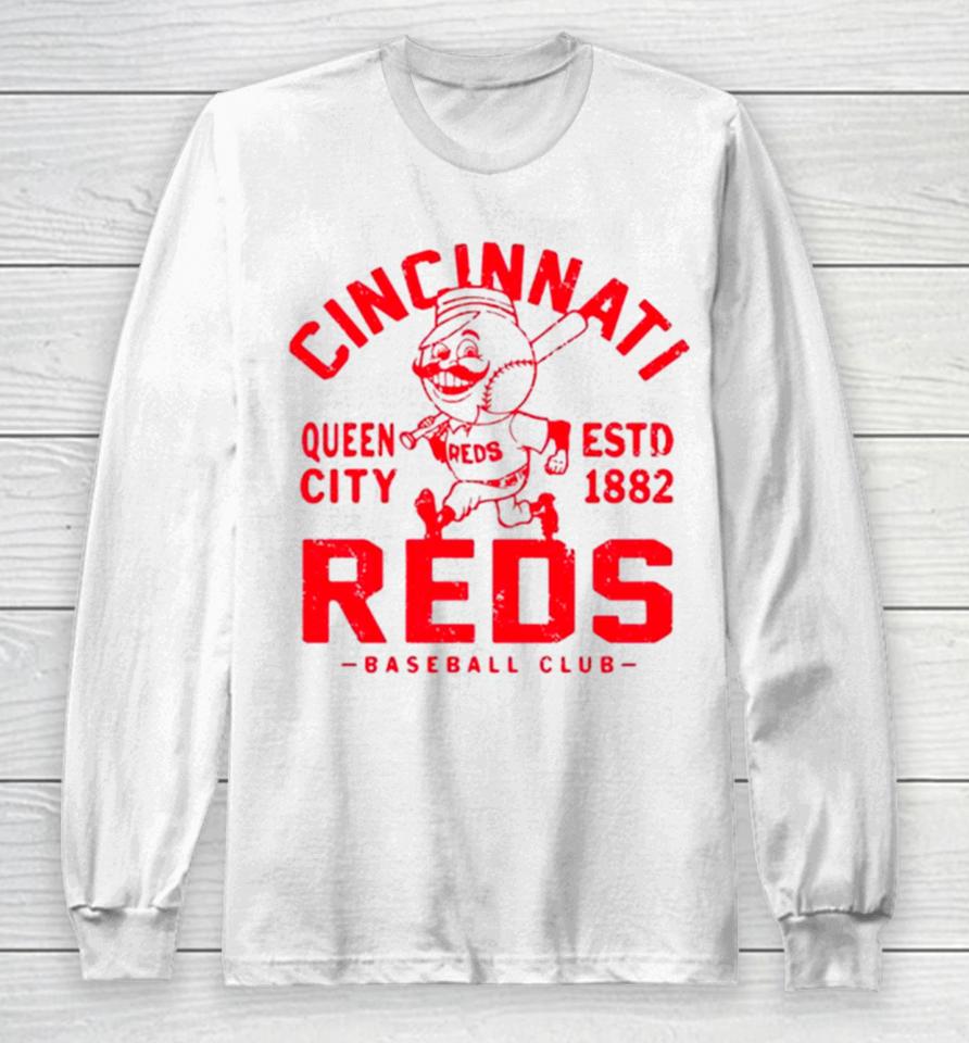 Cincinnati Reds Queen City Baseball Retro Long Sleeve T-Shirt