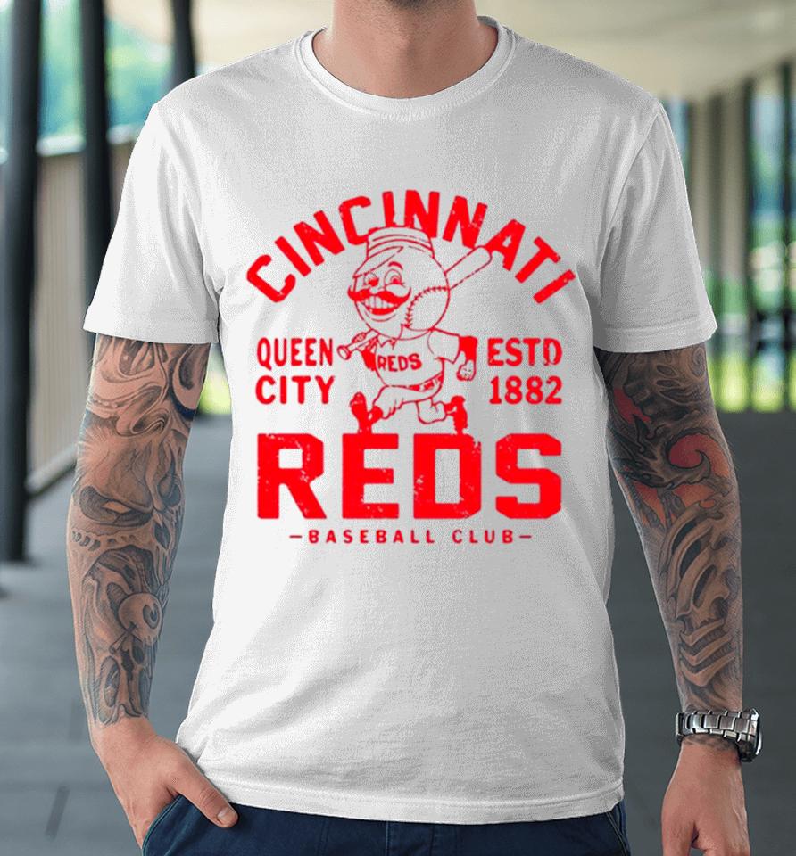Cincinnati Reds Queen City Baseball Retro Premium T-Shirt