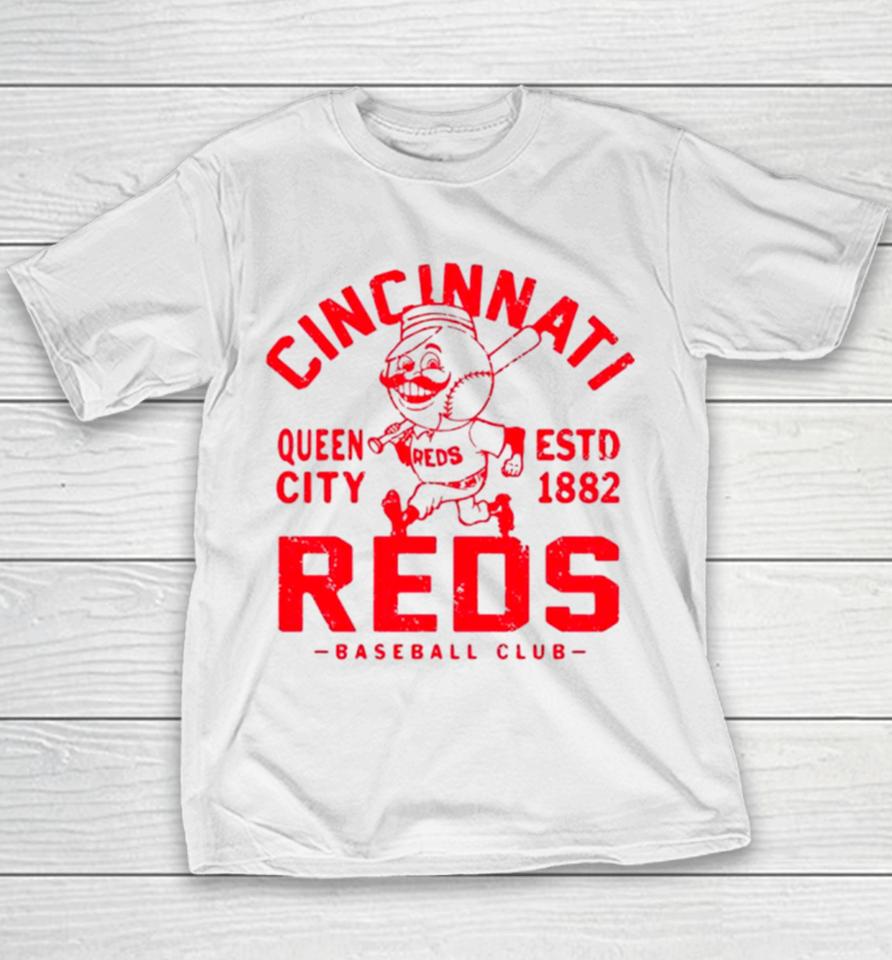 Cincinnati Reds Queen City Baseball Retro Youth T-Shirt