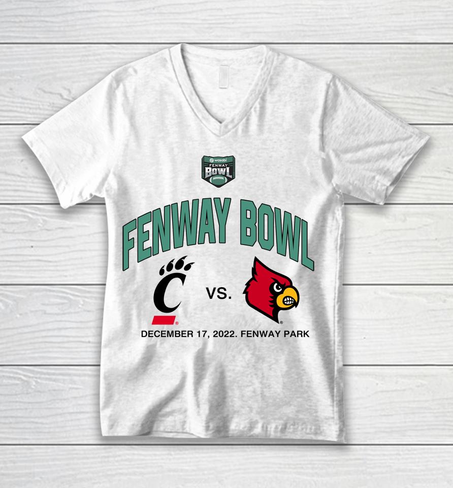 Cincinnati Vs Louisville Fenway Bowl Dueling Unisex V-Neck T-Shirt