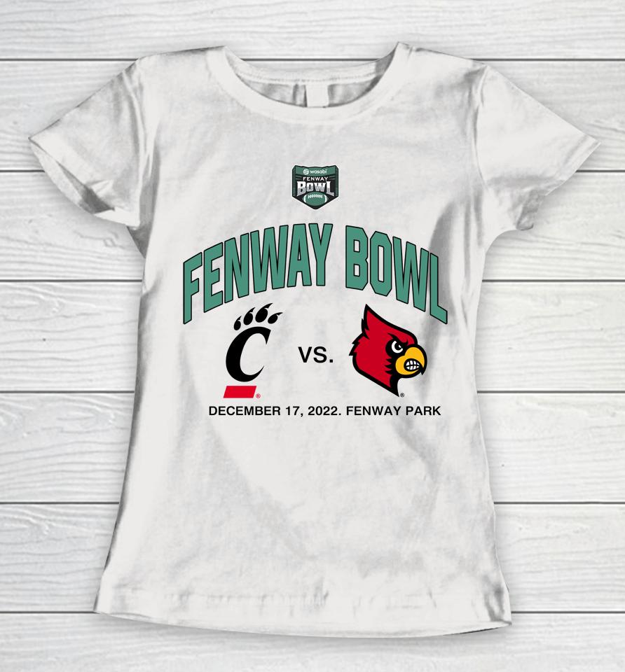 Cincinnati Vs Louisville Football 2022 Fenway Bowl Dueling Women T-Shirt
