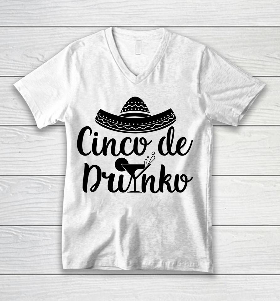 Cinco De Drinko Shirt Cinco De Mayo Party Gift Unisex V-Neck T-Shirt