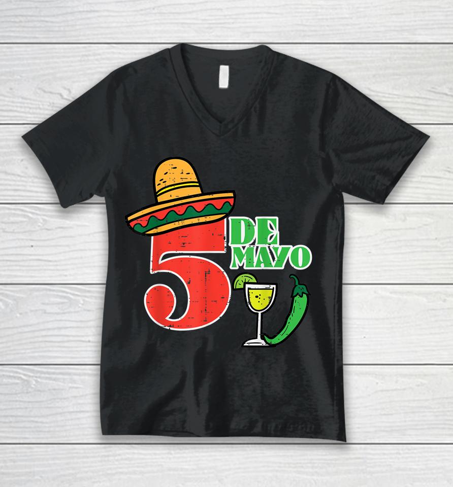 Cinco De Mayo 5 Cinco De Mayo Mexican Fiesta Party Unisex V-Neck T-Shirt