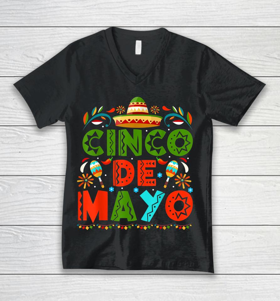 Cinco De Mayo Fiesta 5 De Mayo Viva Mexico Unisex V-Neck T-Shirt