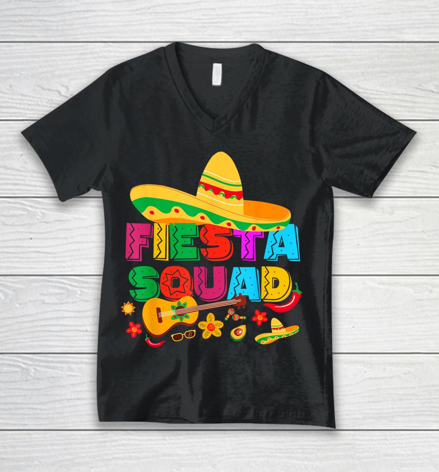 Cinco De Mayo Fiesta Squad Family Matching Group 5 De Mayo Unisex V-Neck T-Shirt