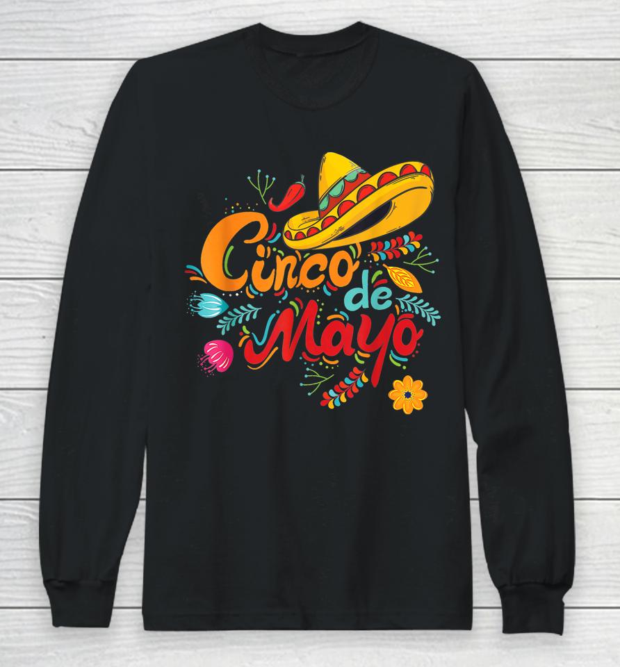 Cinco De Mayo Fiesta Surprise Happy 5 De Mayo Viva Mexico Long Sleeve T-Shirt