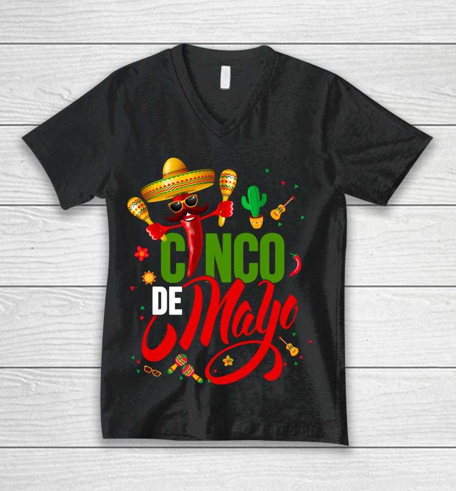 Cinco De Mayo For Mens Womens Kids Mexican Fiesta 5 De Mayo Unisex V-Neck T-Shirt