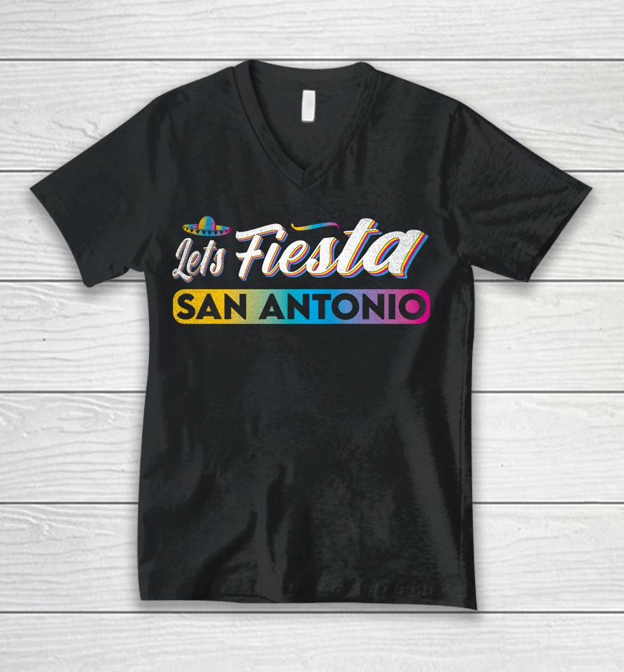 Cinco De Mayo Let's Fiesta Party San Antonio Unisex V-Neck T-Shirt