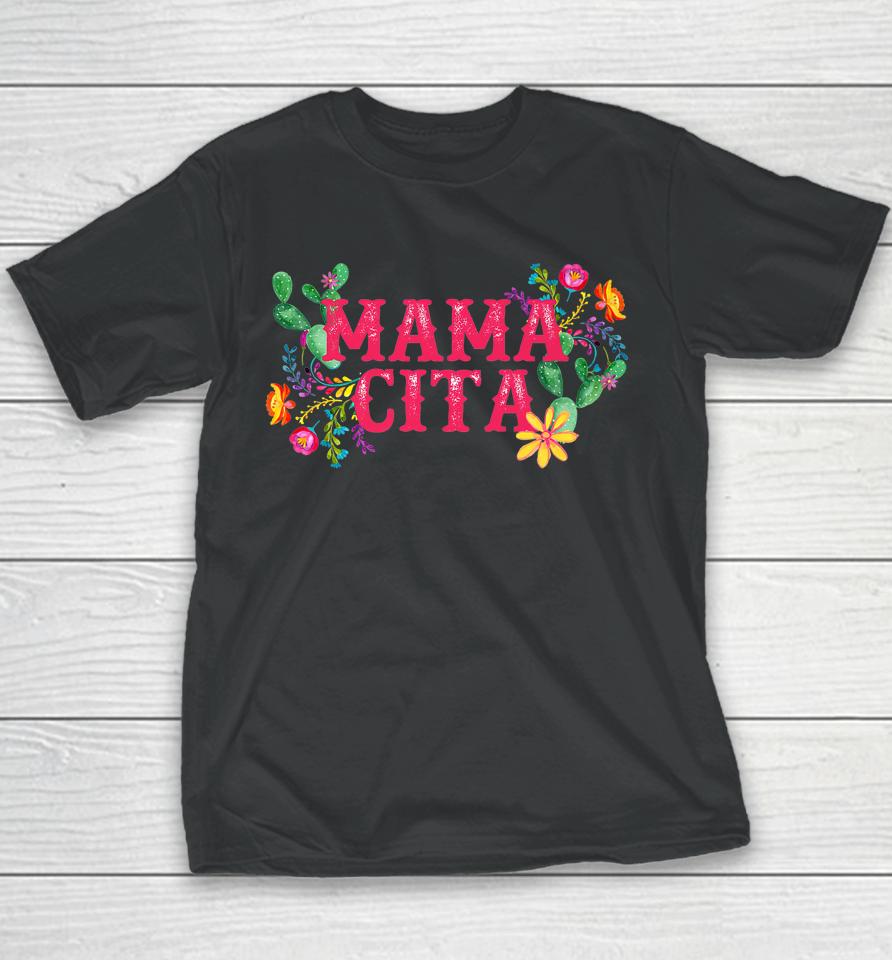 Cinco De Mayo Mama Cita Floral Mexican Fiesta Youth T-Shirt
