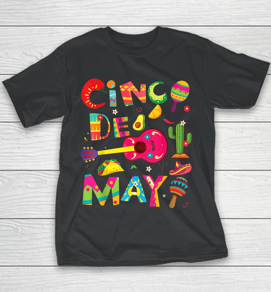 Cinco De Mayo, Men Women Kids Funny Mexican Fiesta 5 De Mayo Youth T-Shirt