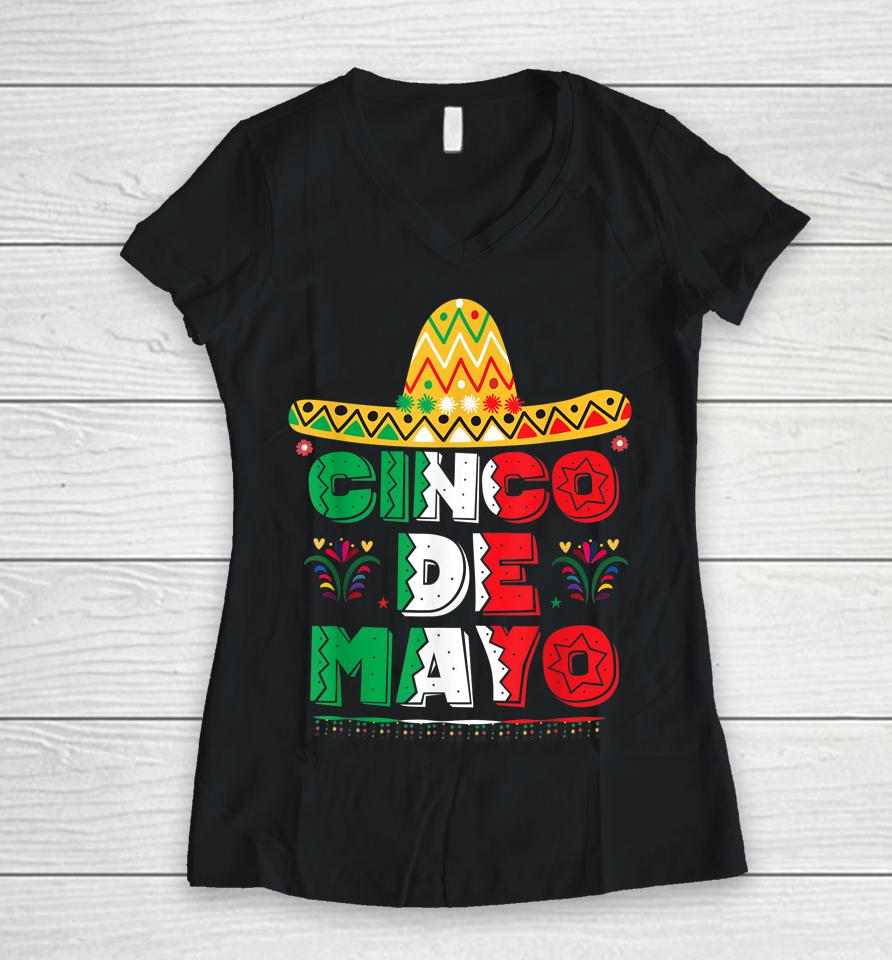 Cinco De Mayo Mexican Fiesta 5 De Mayo Women V-Neck T-Shirt
