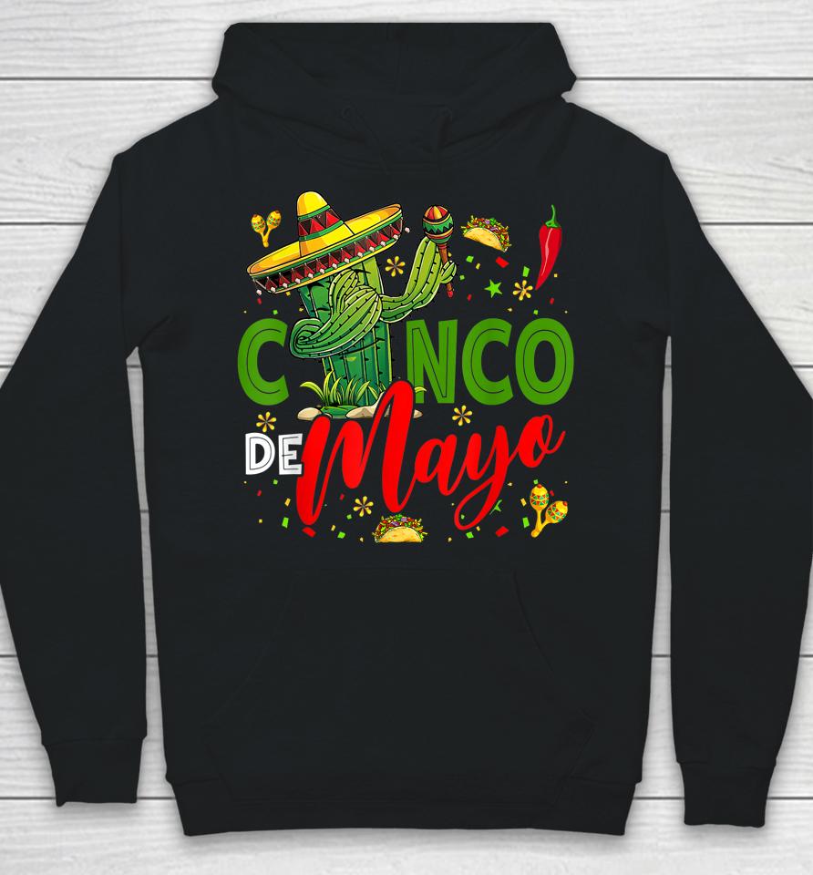Cinco De Mayo Mexican Fiesta Dabbing Cactus 5 De Mayo Hoodie