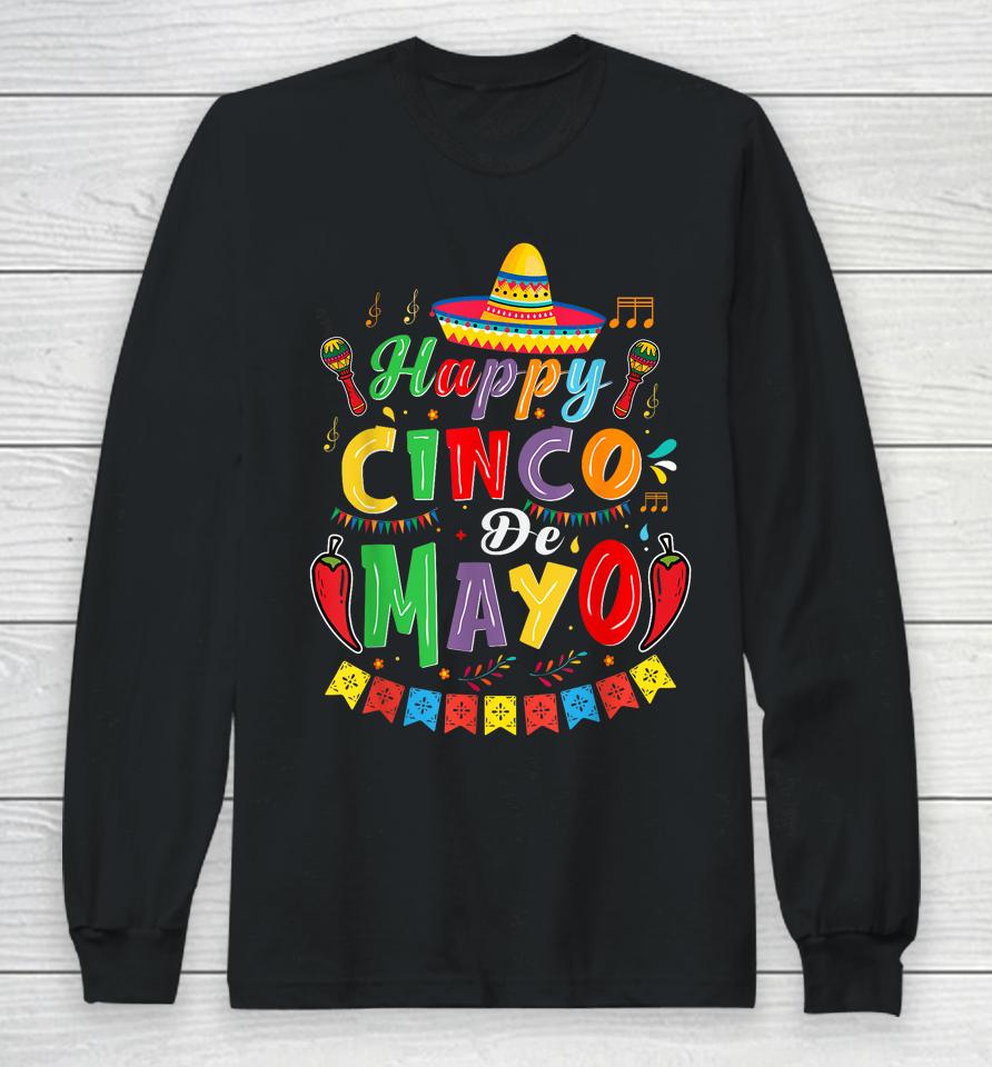 Cinco De Mayo Mexican Fiesta Party Women Men Boys Girls Kids Long Sleeve T-Shirt