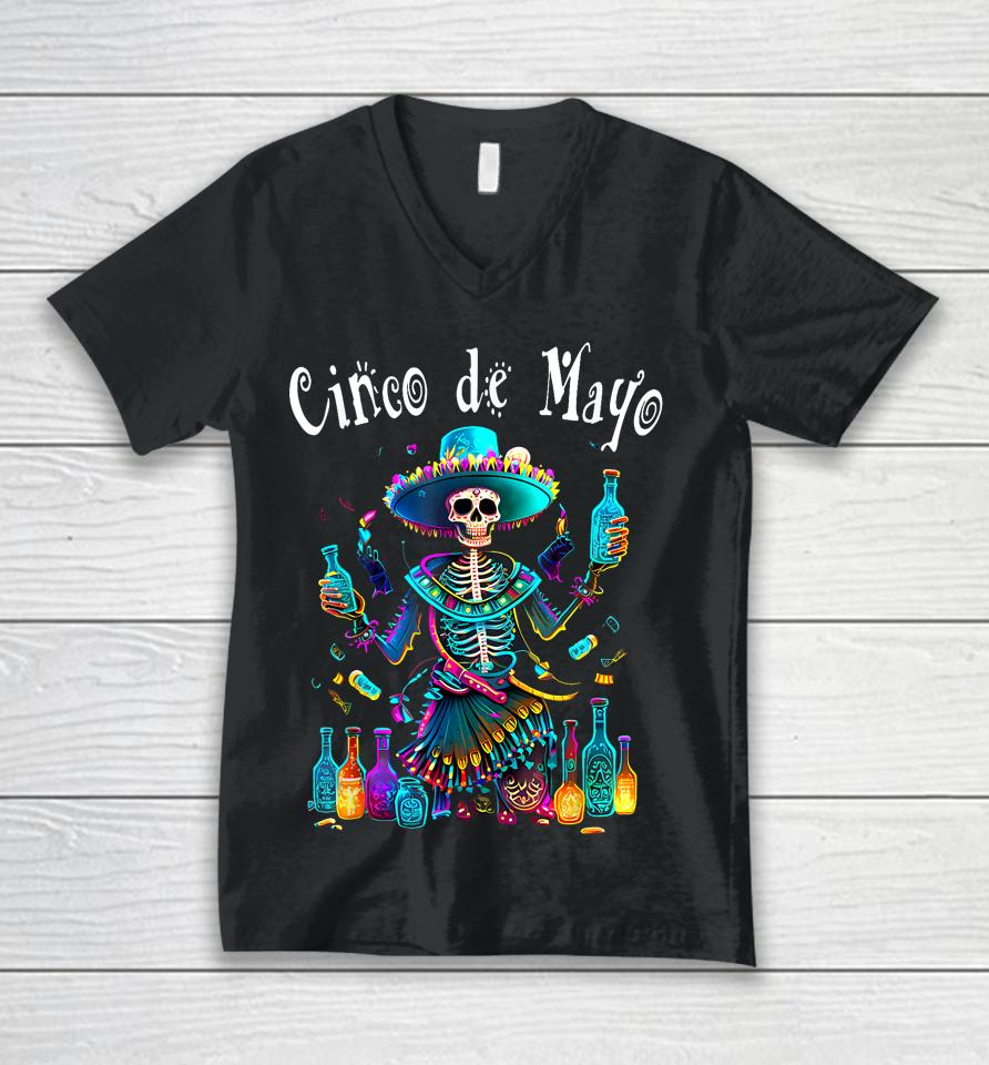 Cinco De Mayo Mexican Lets Fiesta 5 De Mayo Women Men Unisex V-Neck T-Shirt