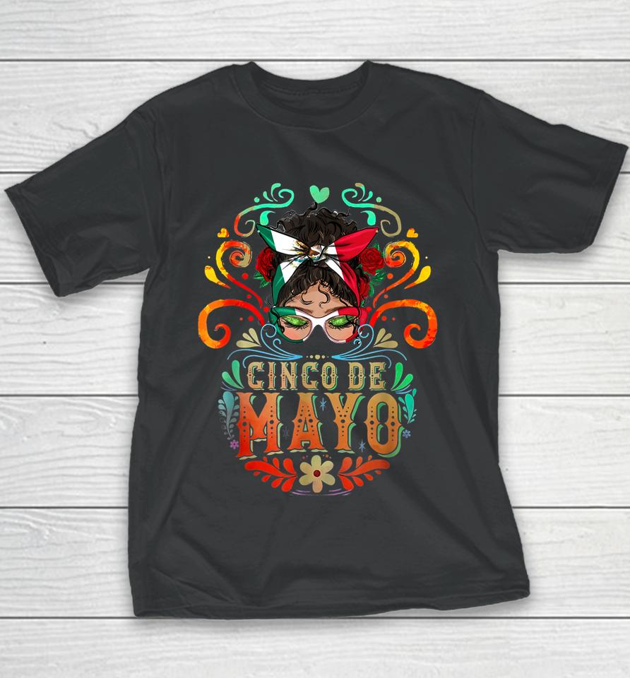 Cinco De Mayo Mom Tee Mexican Cinco De Mayo Day Of Mom Youth T-Shirt