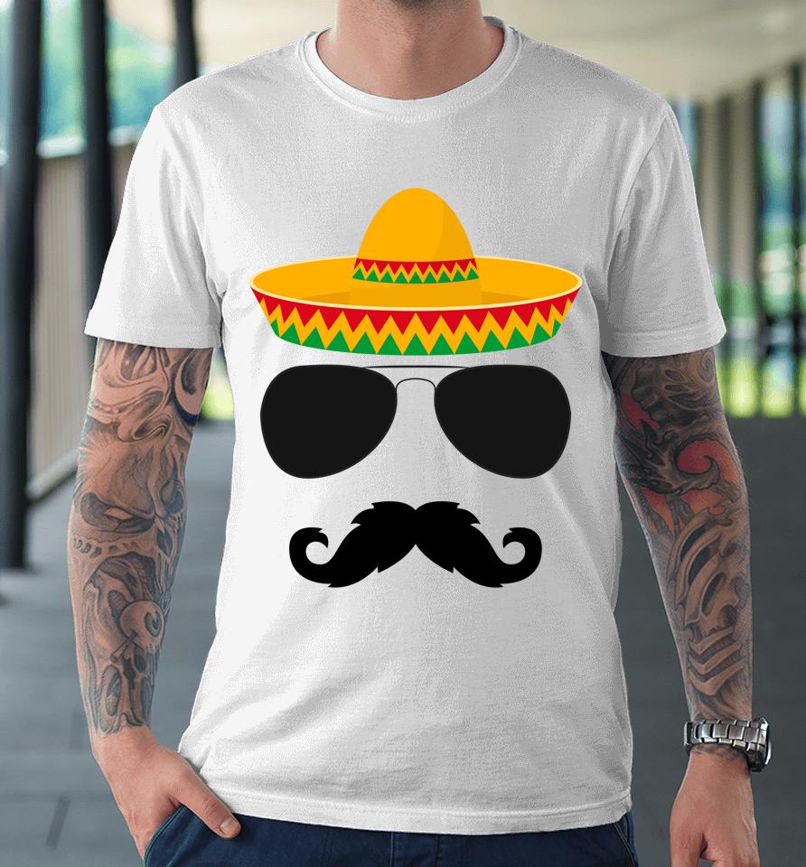 Cinco De Mayo Mustache Face Premium T-Shirt