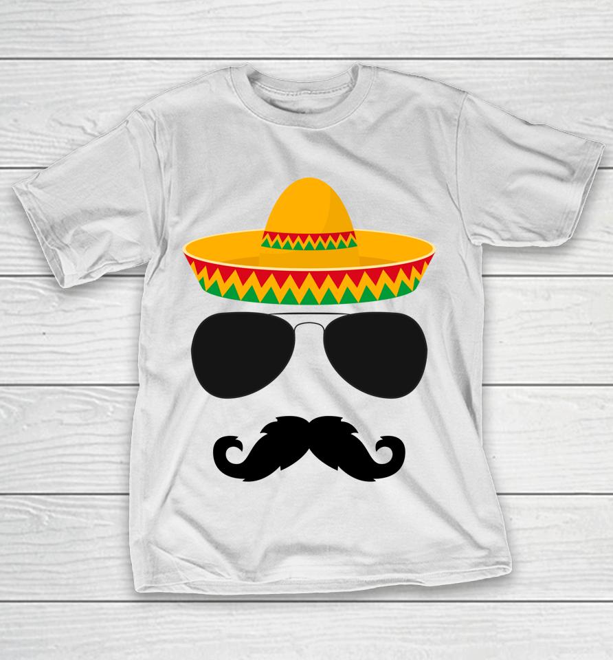 Cinco De Mayo Mustache Face T-Shirt