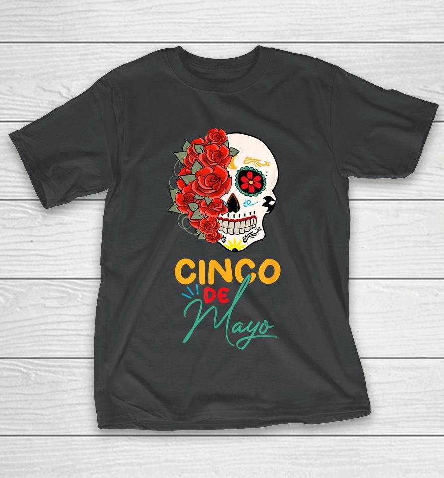Cinco De Mayo Party Sugar Skull Men Women Mexican Fiesta T-Shirt