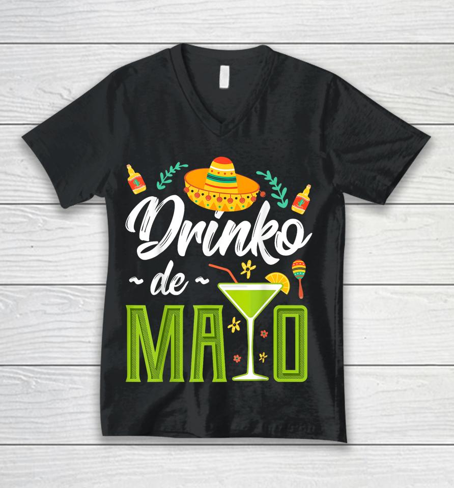 Cinco De Mayo Shirt Drinko De Mayo Fiesta Mexican Unisex V-Neck T-Shirt