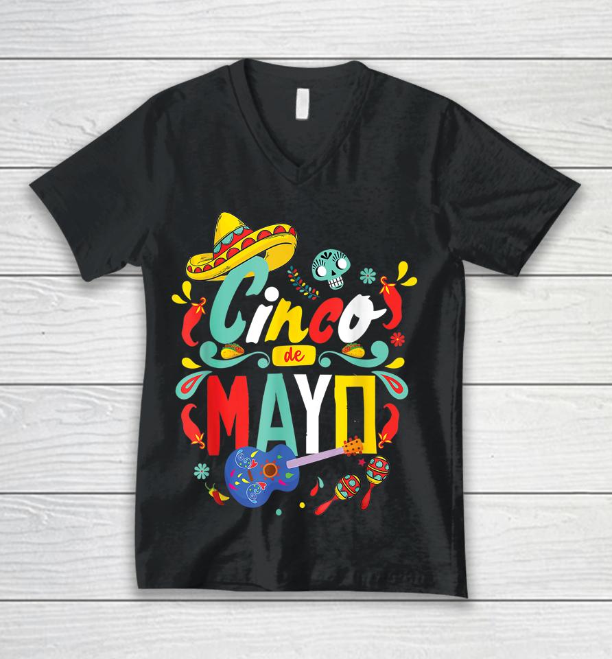 Cinco De Mayo Tee Mexican Fiesta 5 De Mayo Unisex V-Neck T-Shirt