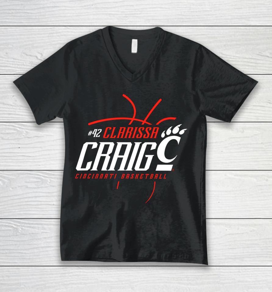 Cincyshirts Store Clarissa Craig Uc Down The Paint Unisex V-Neck T-Shirt