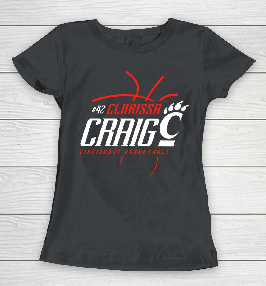 Cincyshirts Store Clarissa Craig Uc Down The Paint Women T-Shirt