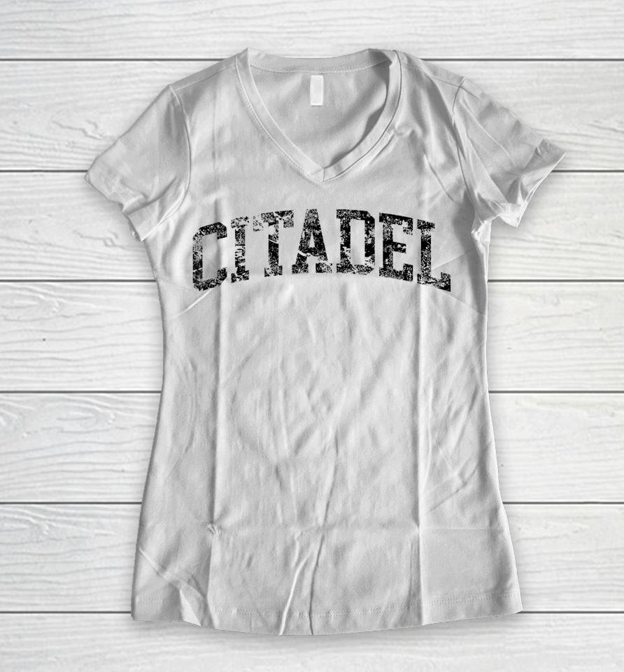 Citadel Vintage Women V-Neck T-Shirt