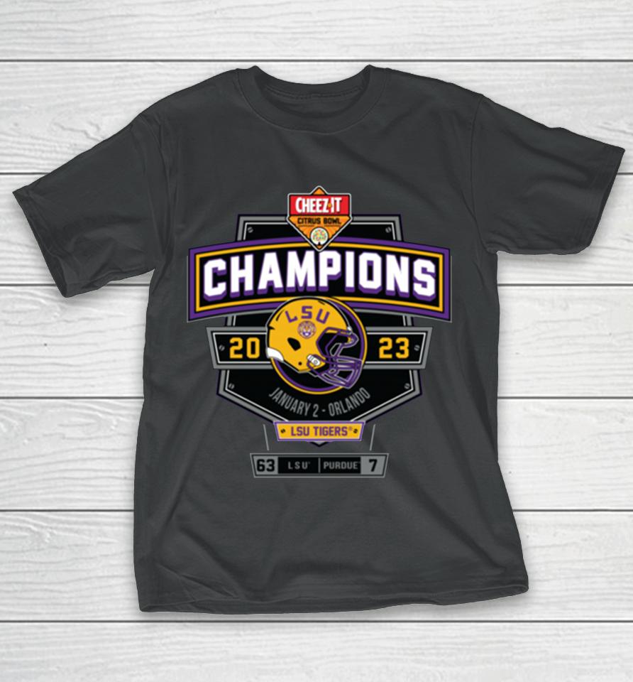 Citrus Bowl 2023 Champions Score Lsu Tigers Football T-Shirt