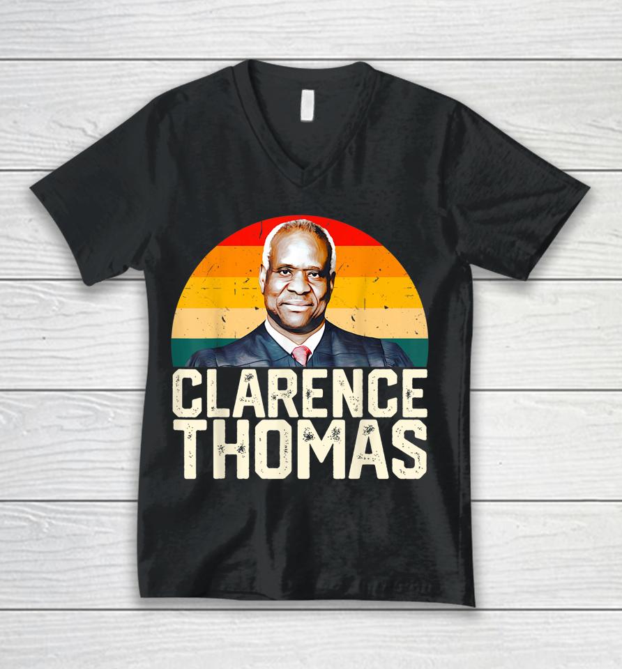 Clarence Thomas Supreme Court Justices Scotus Funny Vintage Unisex V-Neck T-Shirt