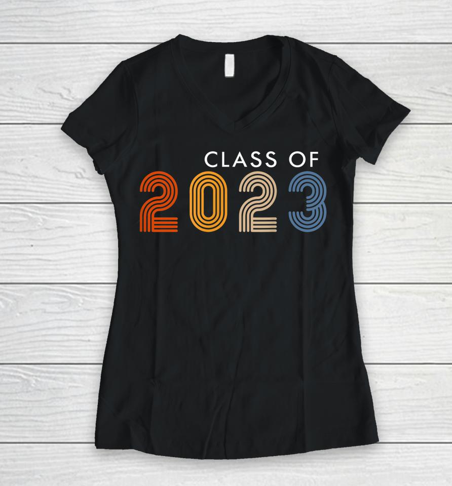 Class Of 2023 Grow With Me Graduation First Day Of School Women V-Neck T-Shirt